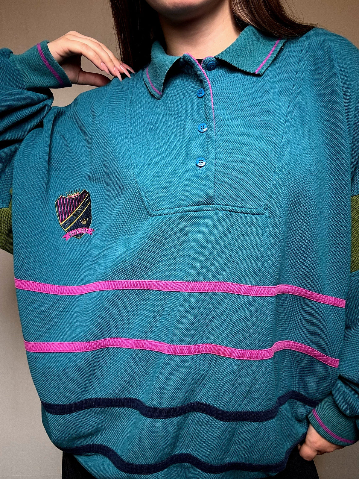 Vintage Adidas Teal Sweatshirt 2XL