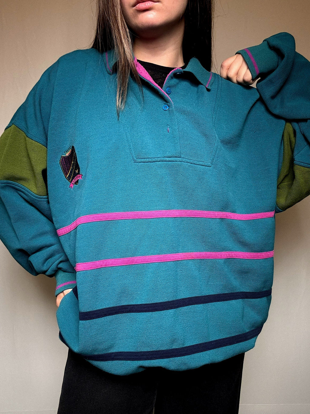 Vintage Adidas Teal Sweatshirt 2XL