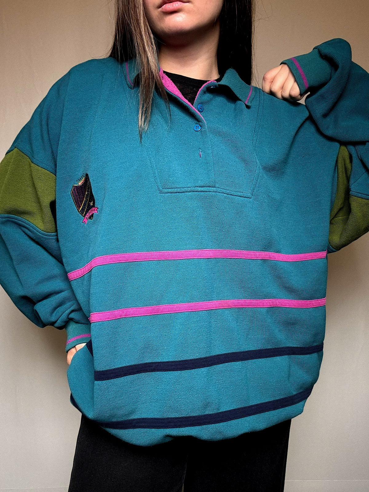 Vintage Adidas Teal Sweatshirt 2XL