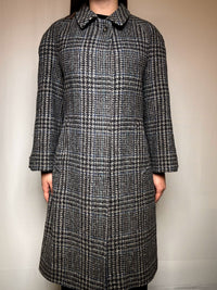 Manteau gris à carreaux M vintage