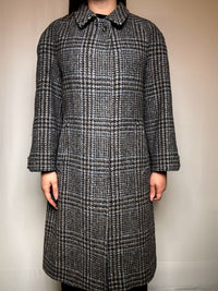 Manteau gris à carreaux M vintage