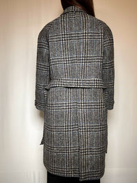 Manteau gris à carreaux M vintage