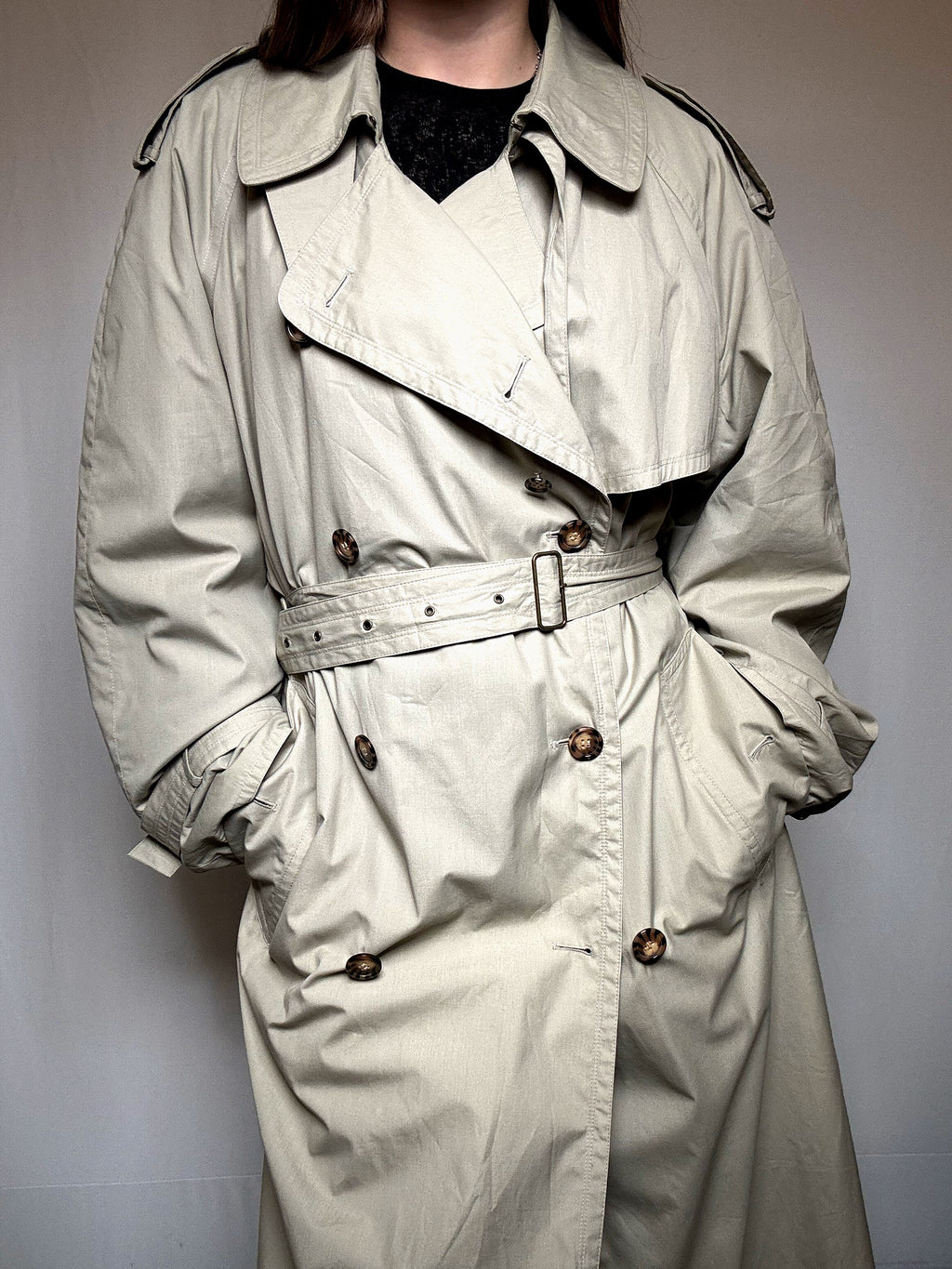 Greige XL Vintage Trenchcoat