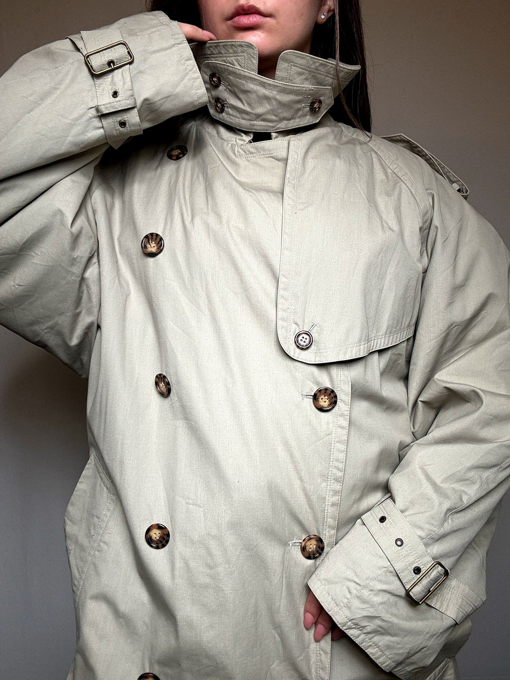 Greige XL Vintage Trenchcoat