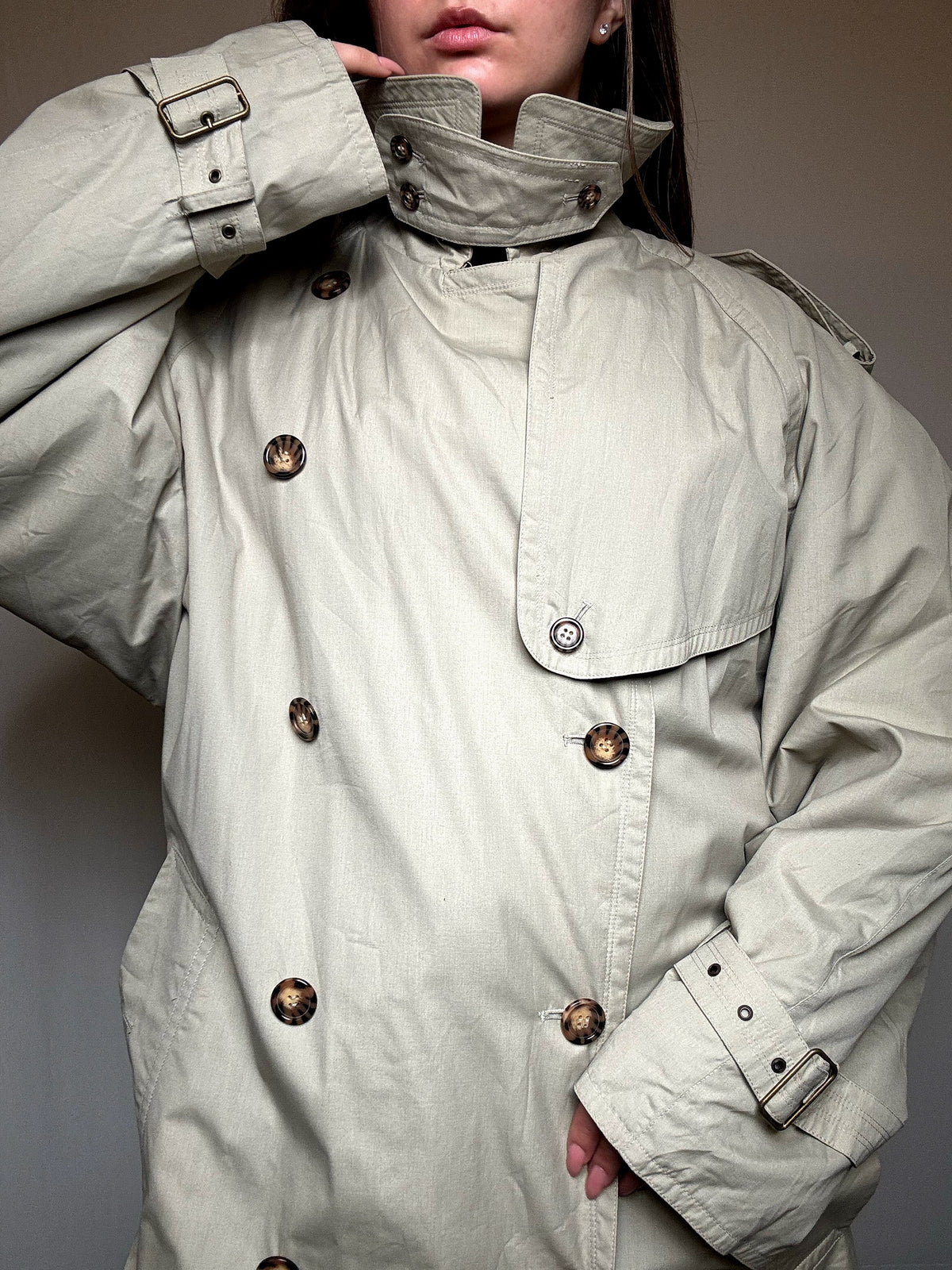 Trench coat greige XL vintage