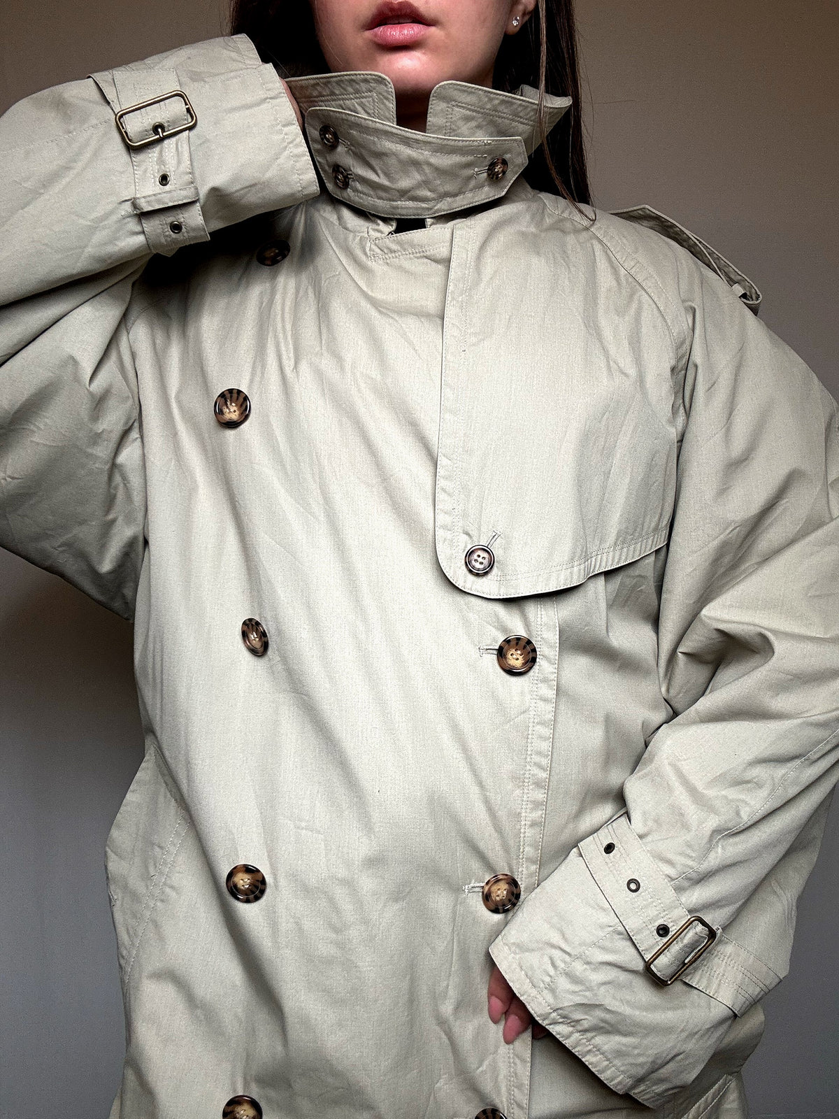 Trench coat greige XL vintage