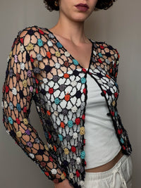 Top en crochet S vintage