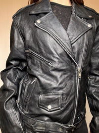 Perfecto en cuir noir 2XL vintage