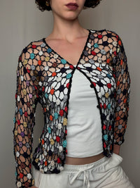 Top en crochet S vintage
