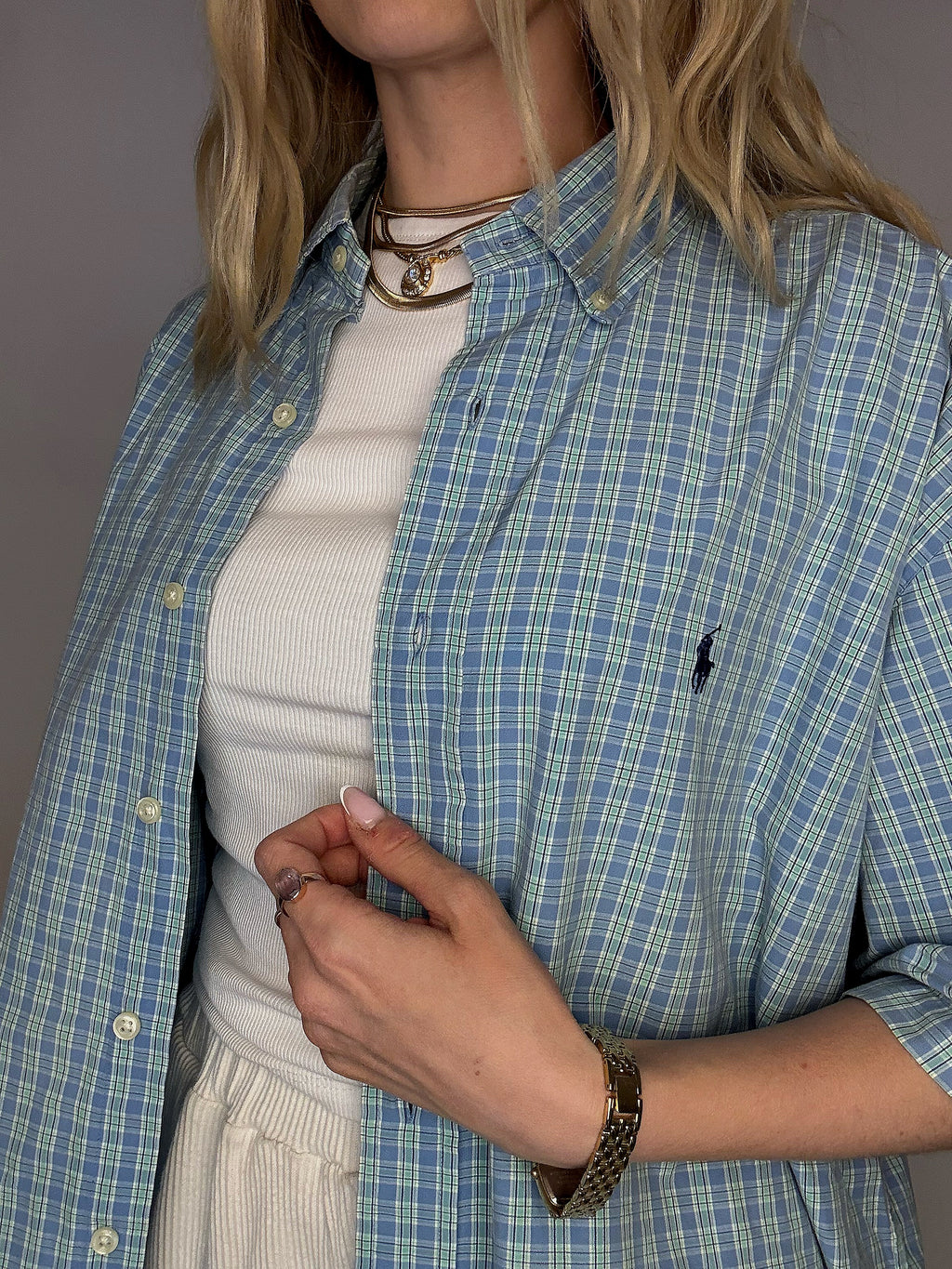 LACOSTE M/L vintage pastel striped shirt 