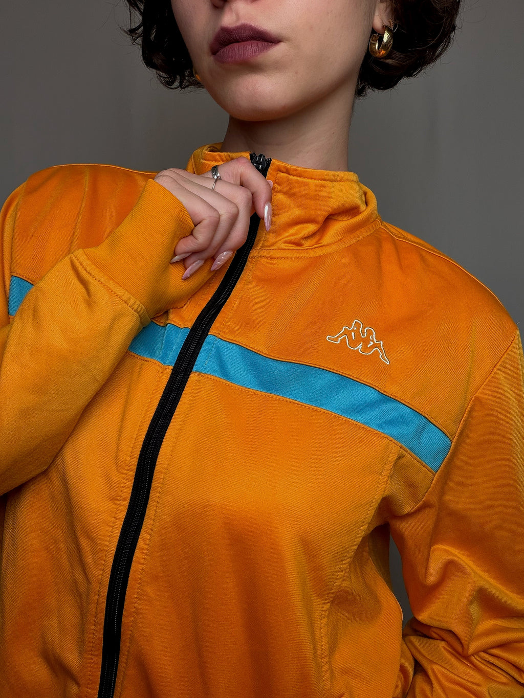 Jacket de sport orange Kappa M/L vintage