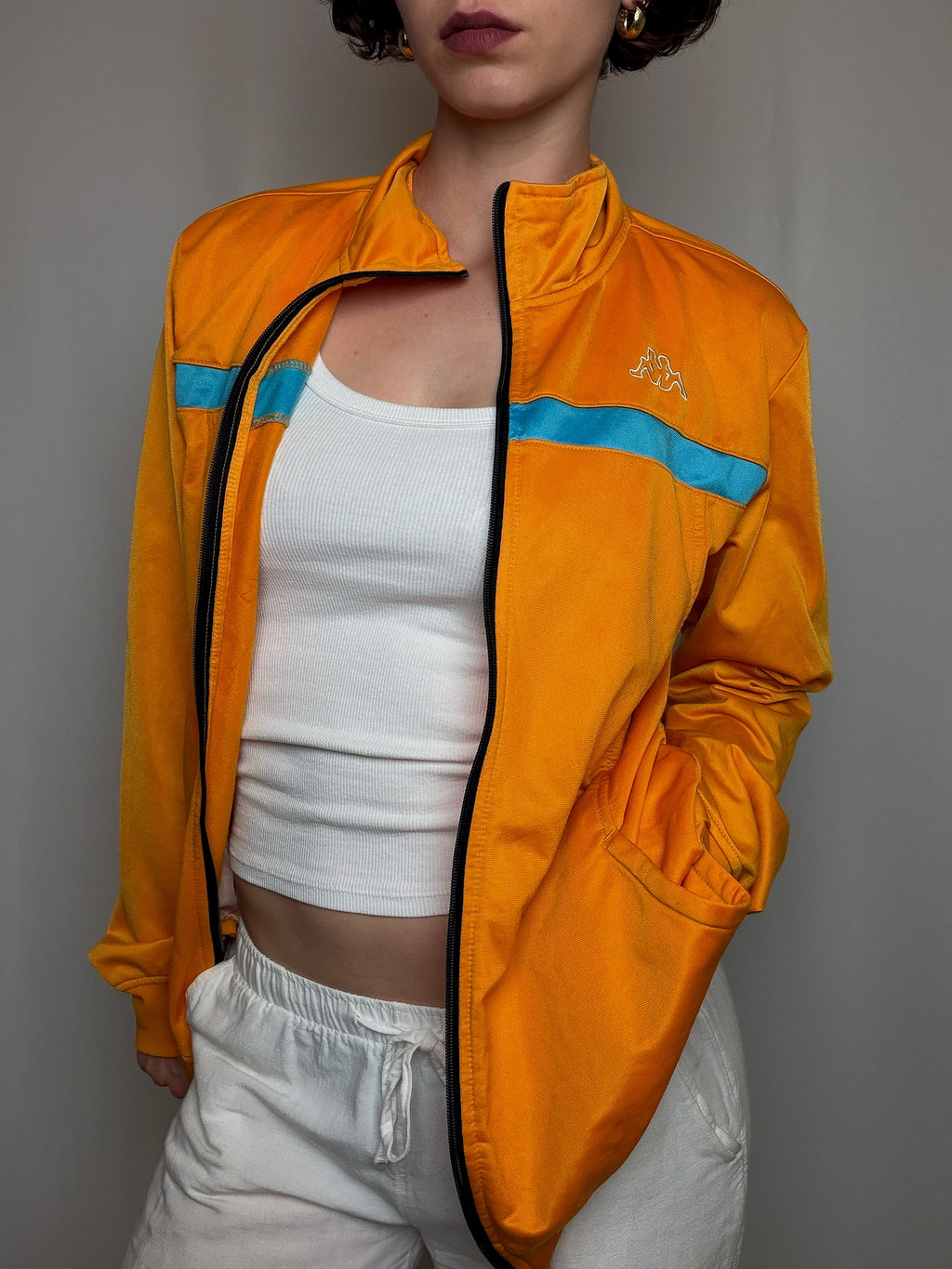 Jacket de sport orange Kappa M/L vintage