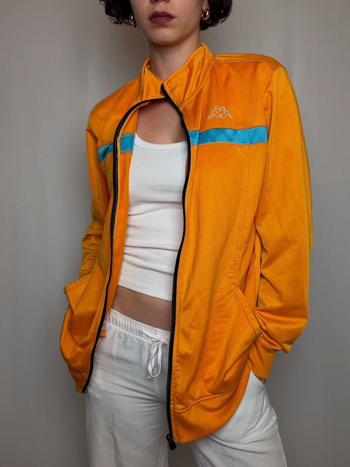 Jacket de sport orange Kappa M/L vintage