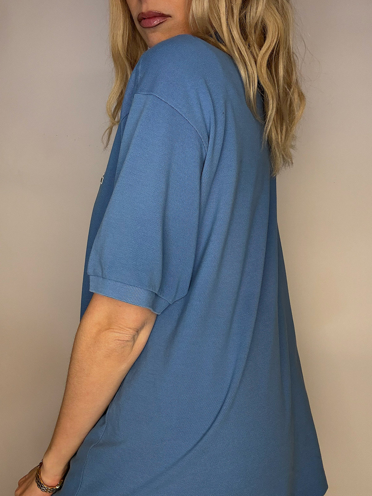 Polo manches courtes bleu LACOSTE XL vintage