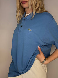 LACOSTE M Vintage himmelblaues Kurzarm-Poloshirt