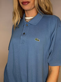 LACOSTE M Vintage himmelblaues Kurzarm-Poloshirt