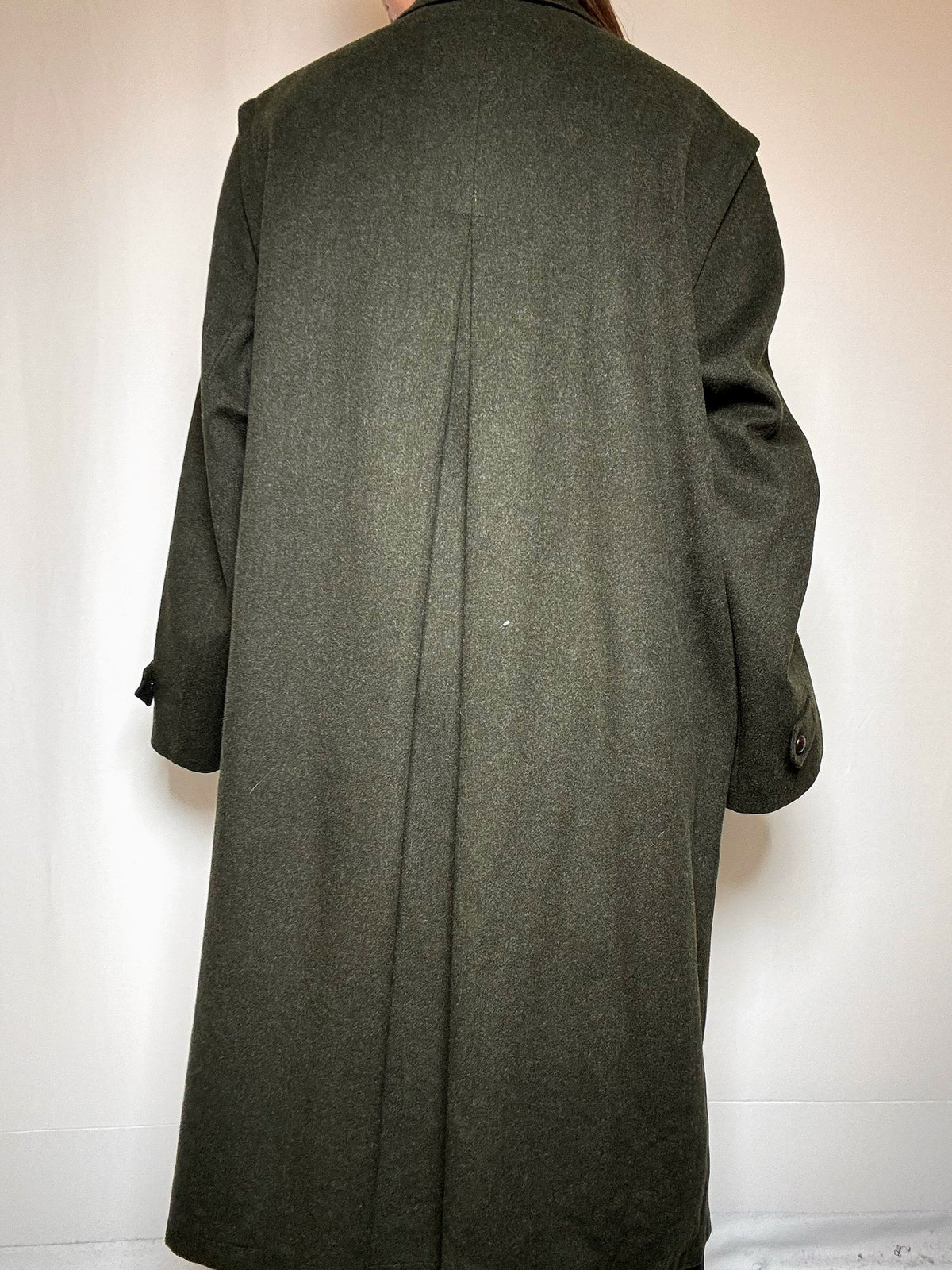 Manteau vert en laine et cashmere XL vintage