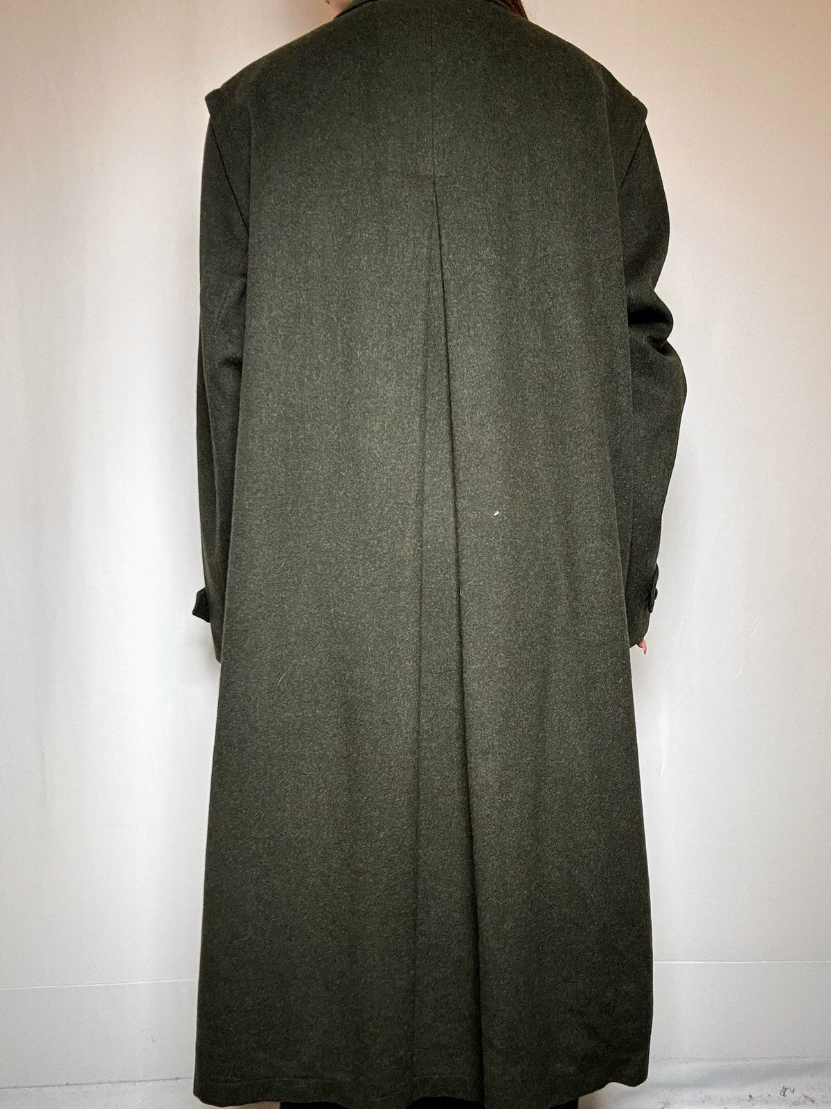 Manteau vert en laine et cashmere XL vintage