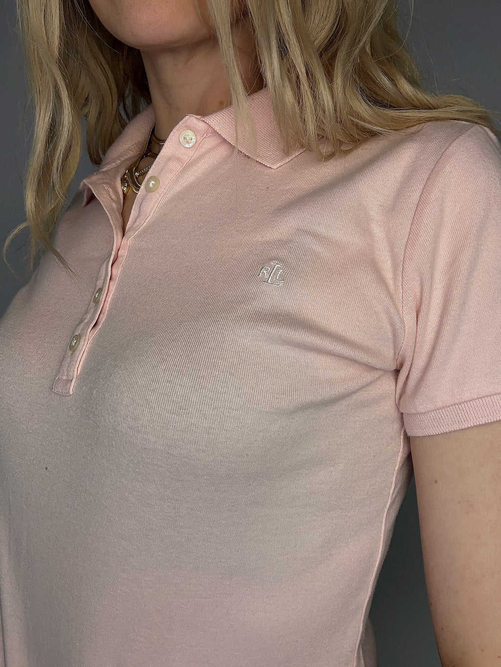Polo manches courtes rose RALPH LAUREN M Vintage