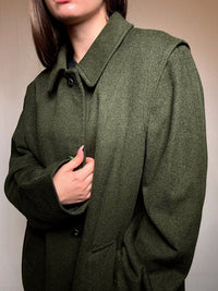 Manteau vert en laine et cashmere XL vintage