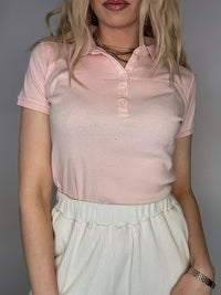 Polo manches courtes rose RALPH LAUREN M Vintage