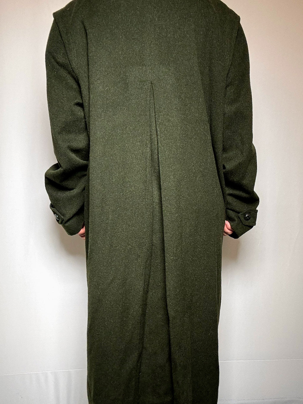 Manteau vert en laine XL vintage