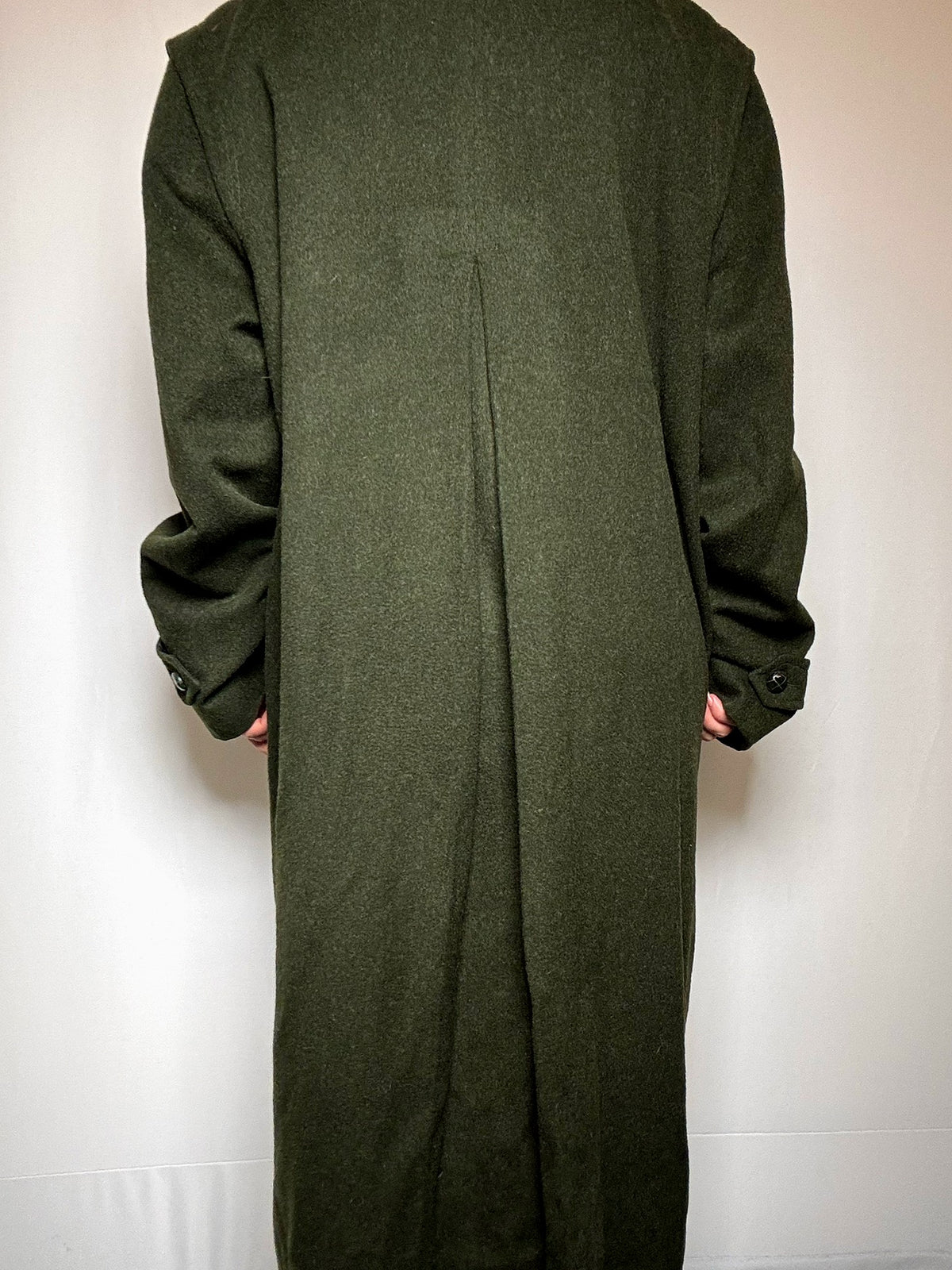 Manteau vert en laine XL vintage