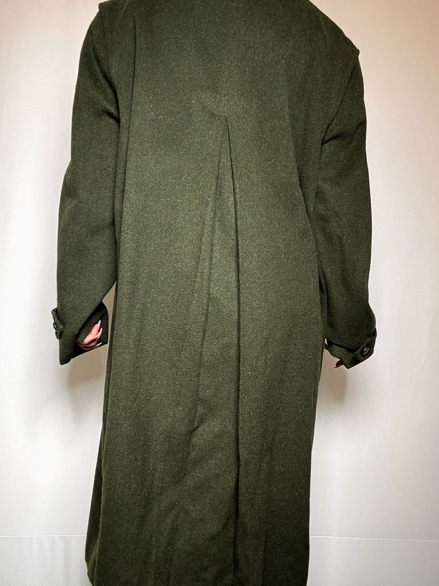 Manteau vert en laine XL vintage