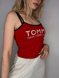 Débardeur à bretelles rouge TOMMY HILFIGER S vintage