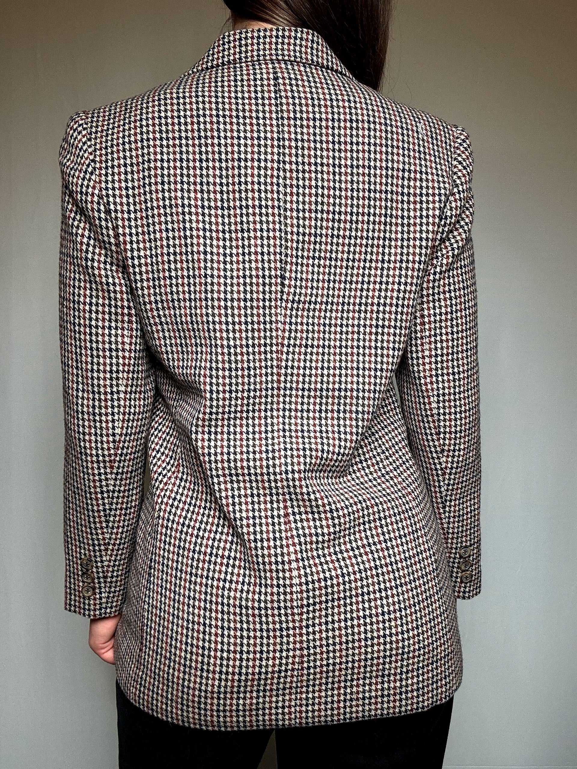 Blazer en laine a motif M vintage