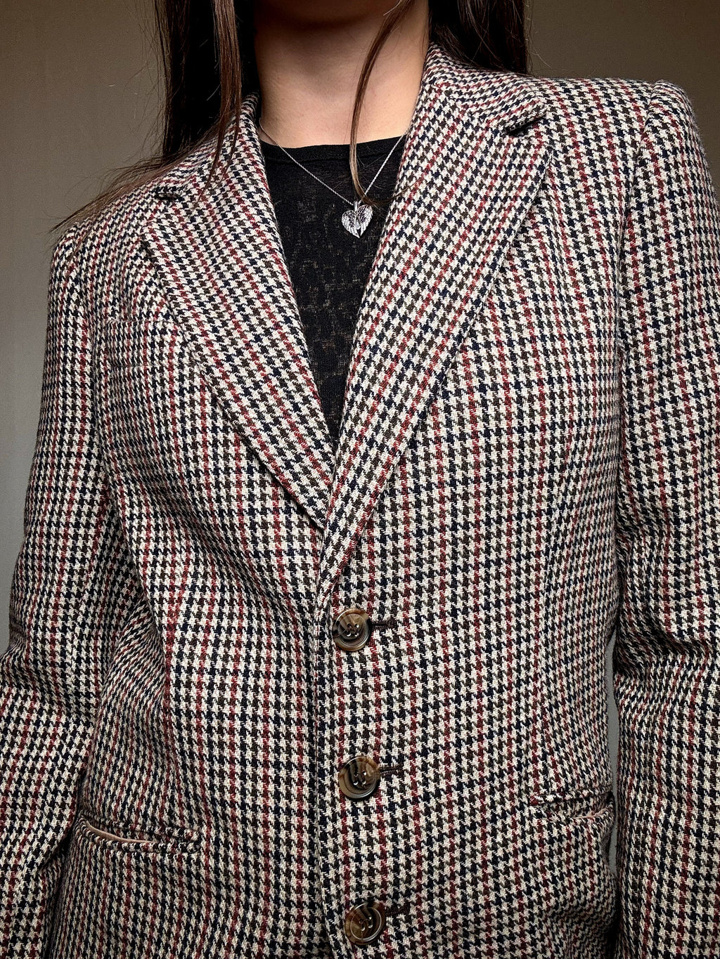 Blazer aus Wolle mit Vintage-Muster