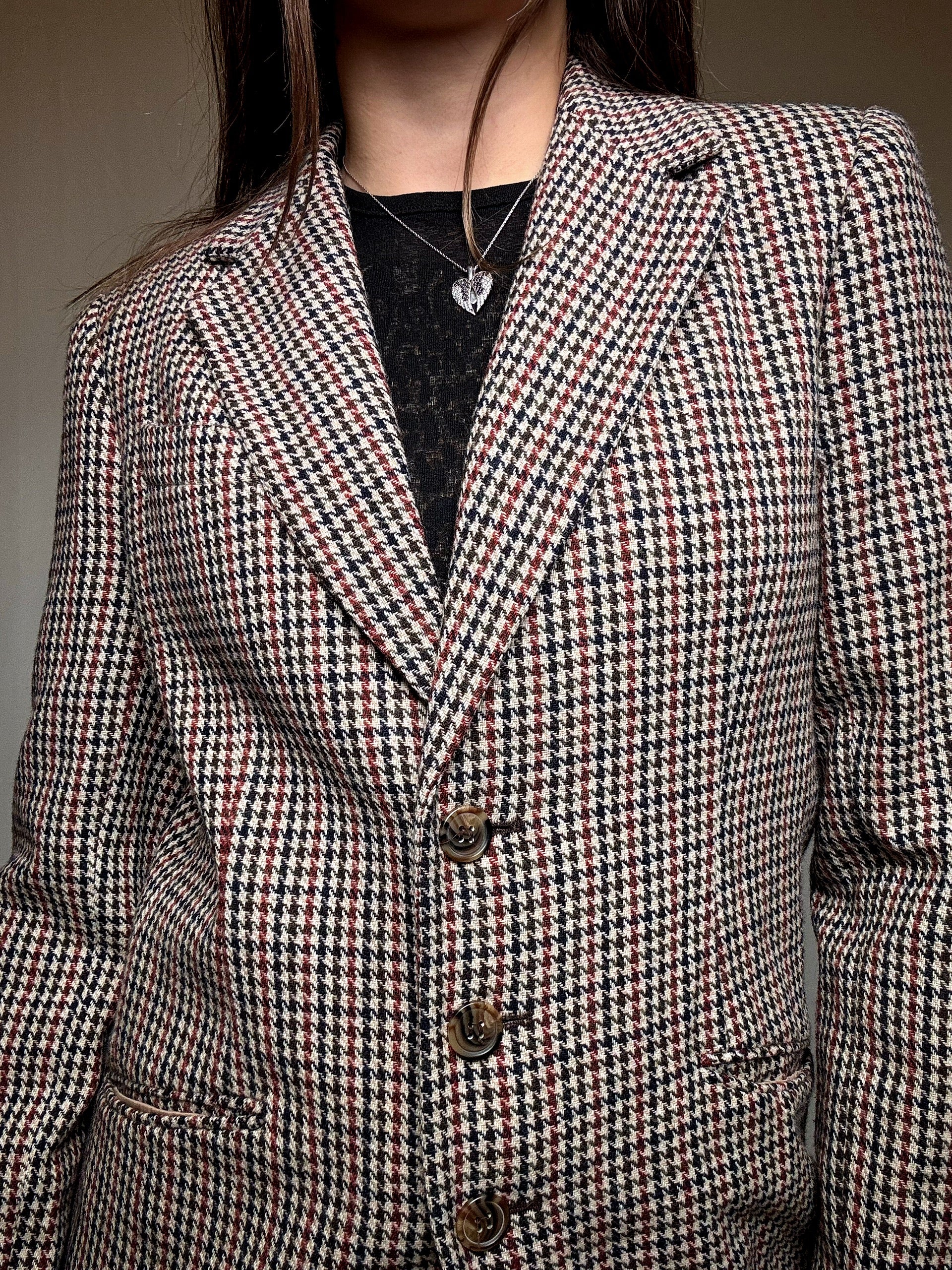 Blazer aus Wolle mit Vintage-Muster