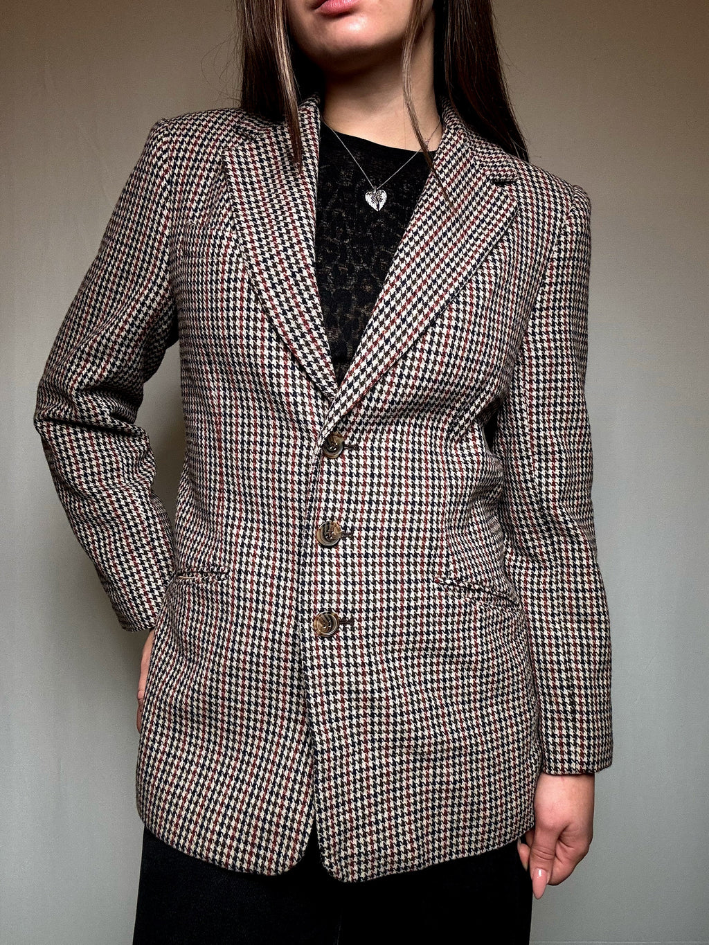 Blazer aus Wolle mit Vintage-Muster