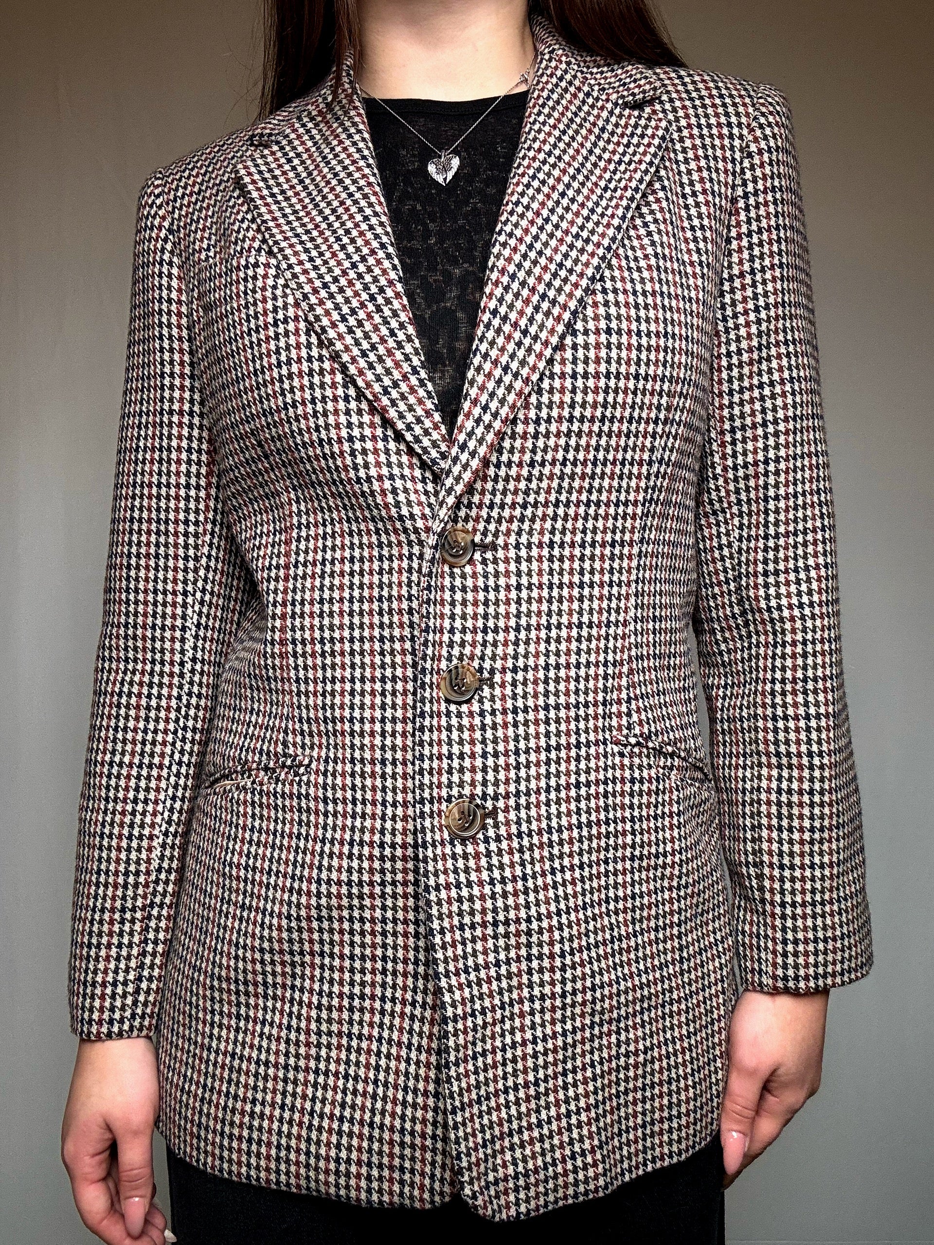 Blazer aus Wolle mit Vintage-Muster
