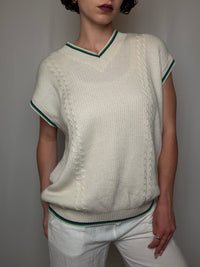 Gilet cricket beige XL vintage