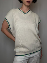 Gilet cricket beige XL vintage