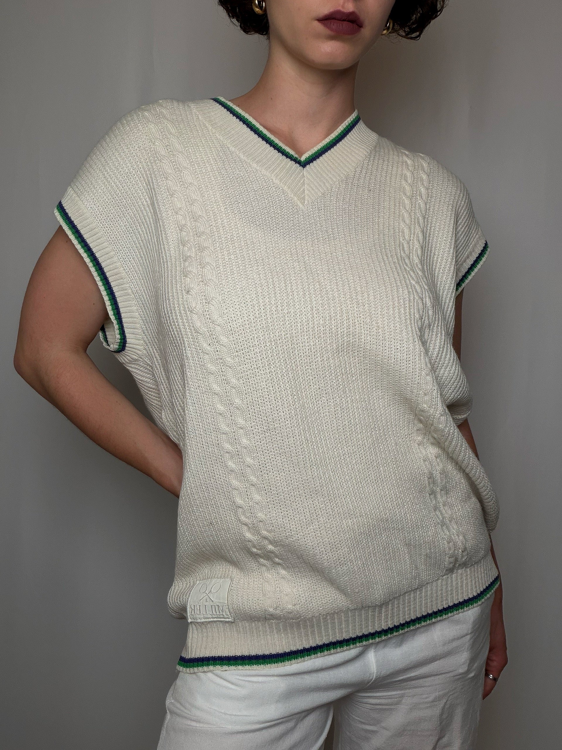 Gilet cricket beige XL vintage