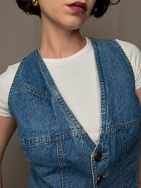 Gilet en denim avec détails au dos M vintage