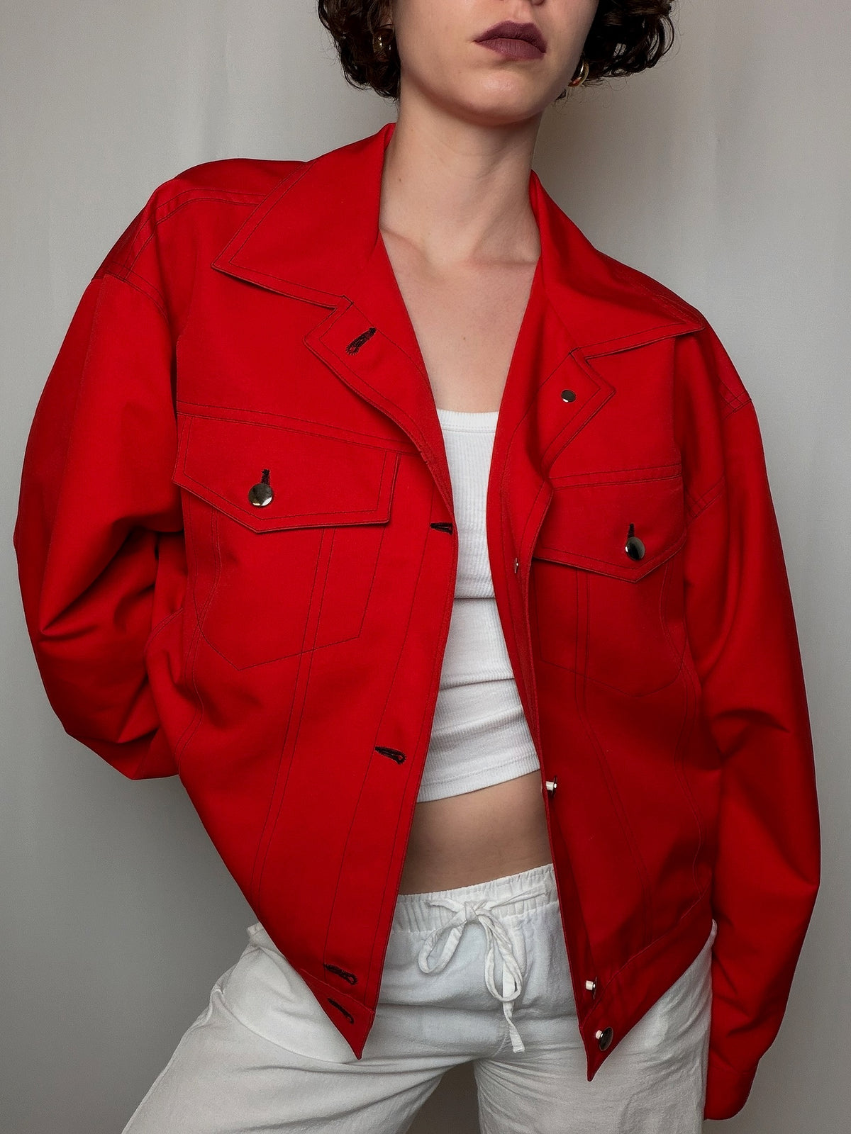 Veste mi saison rouge L/XL vintage
