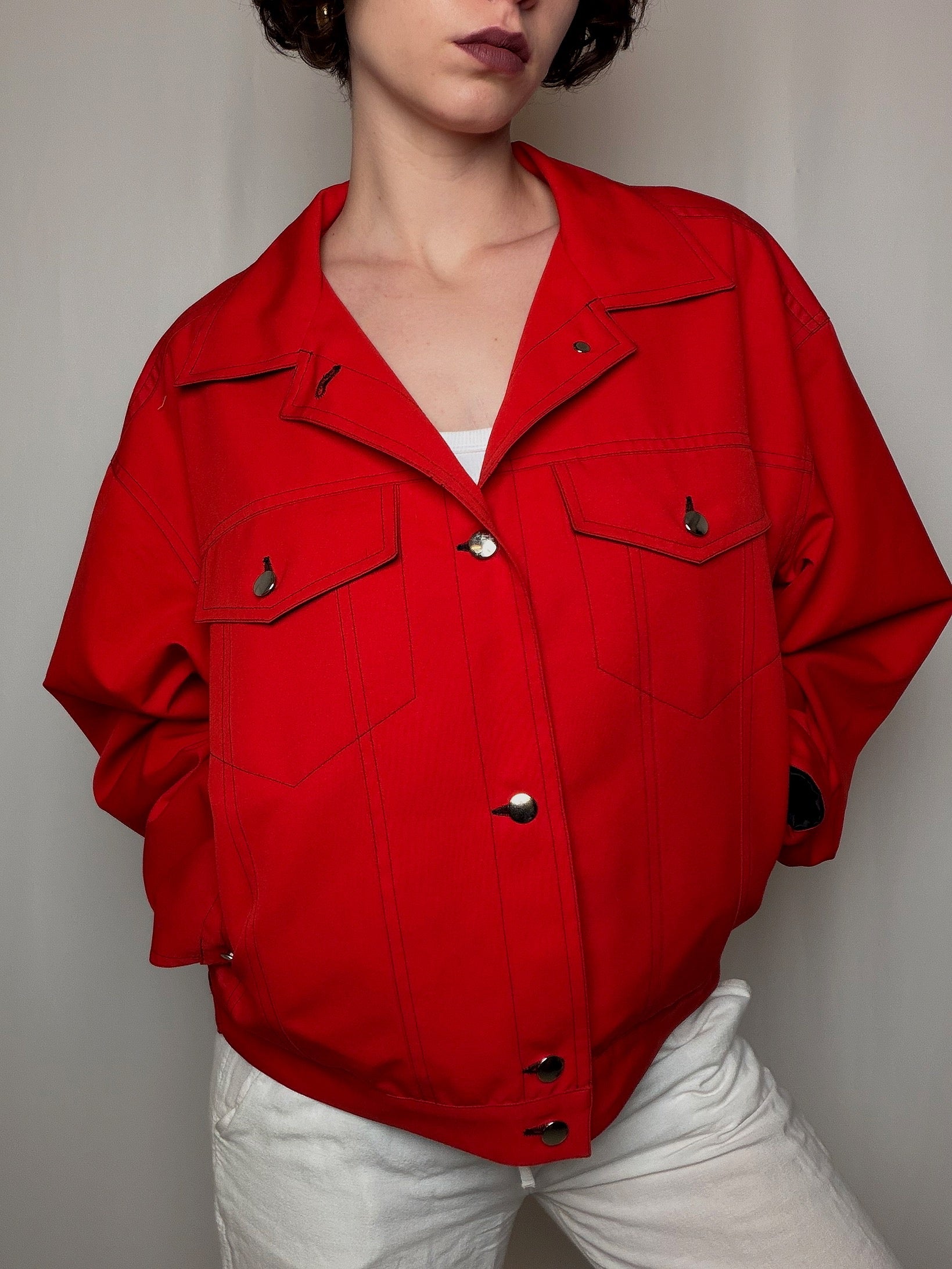 Veste mi saison rouge L/XL vintage