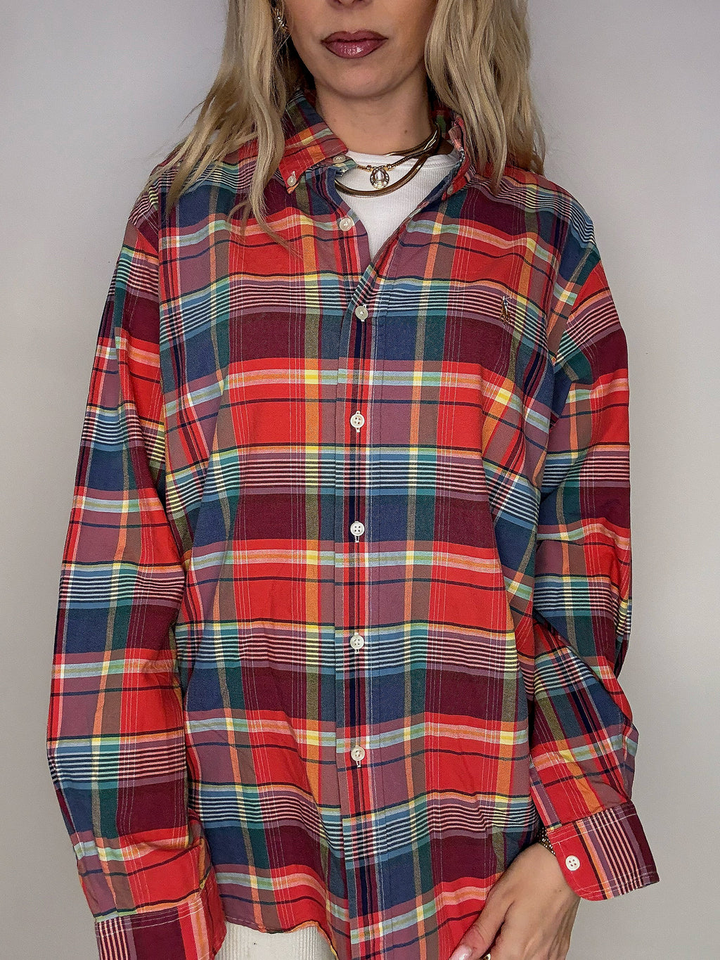 Chemise à carreaux RALPH LAUREN XL Vintage