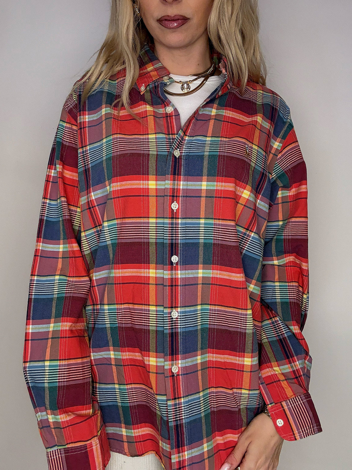 Chemise à carreaux RALPH LAUREN XL Vintage