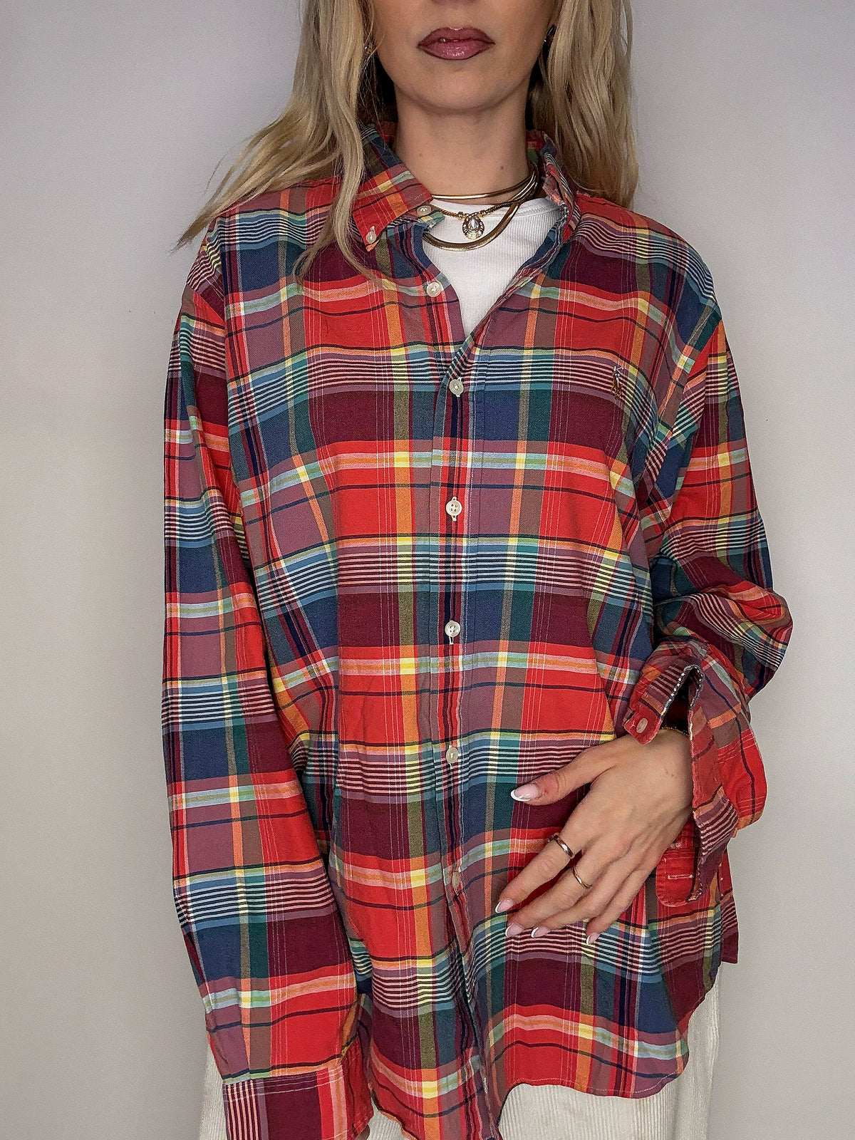 Chemise à carreaux RALPH LAUREN XL Vintage