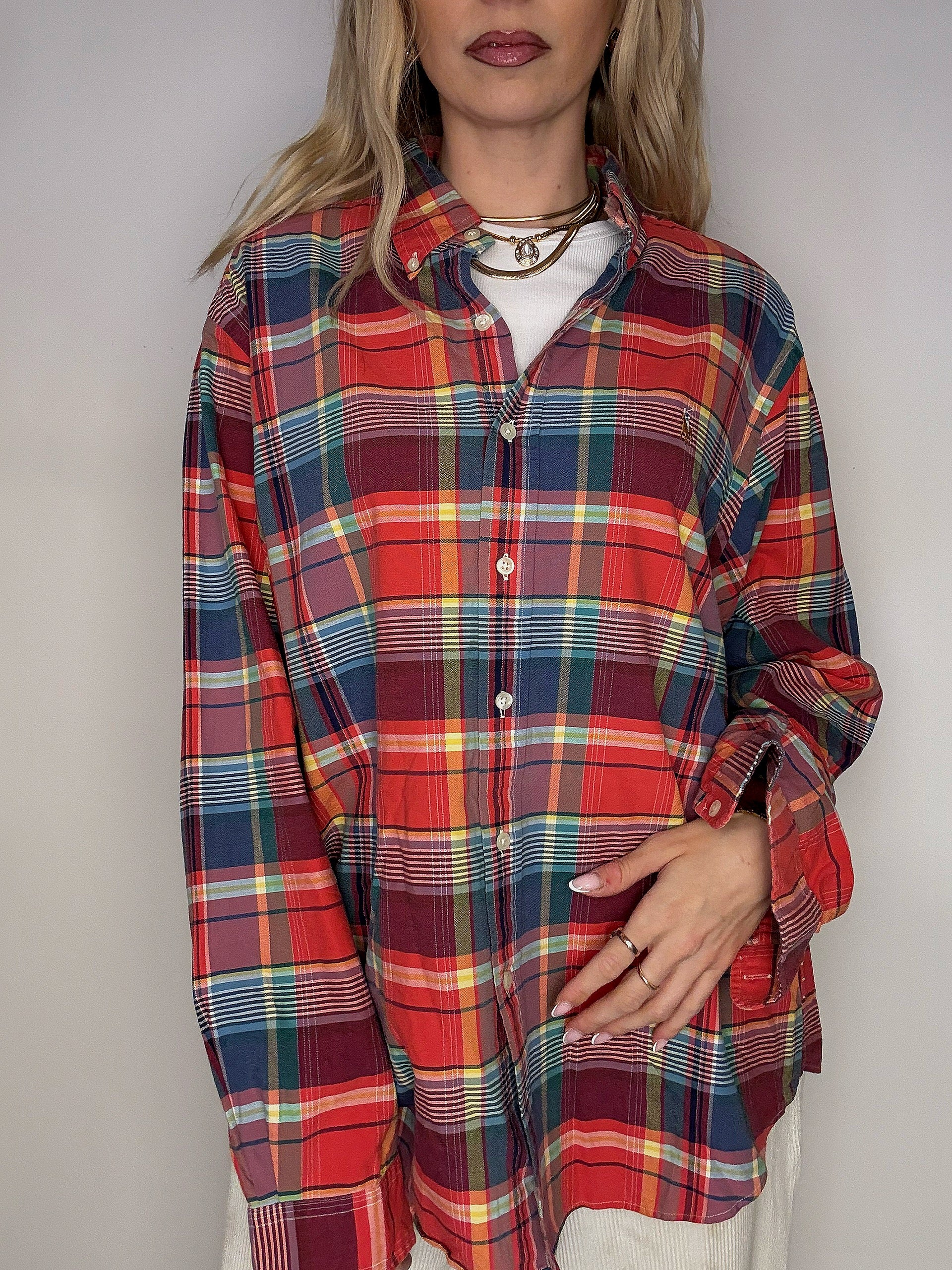 Chemise à carreaux RALPH LAUREN XL Vintage