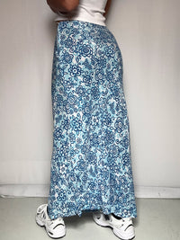 Langer Rock mit Vintage-Muster M
