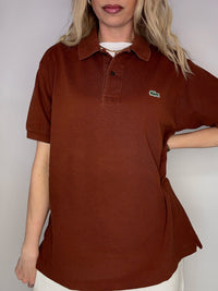 Polo manches courtes brun LACOSTE XL vintage