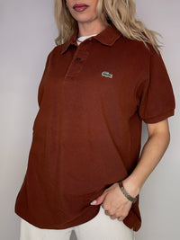 Polo manches courtes brun LACOSTE XL vintage