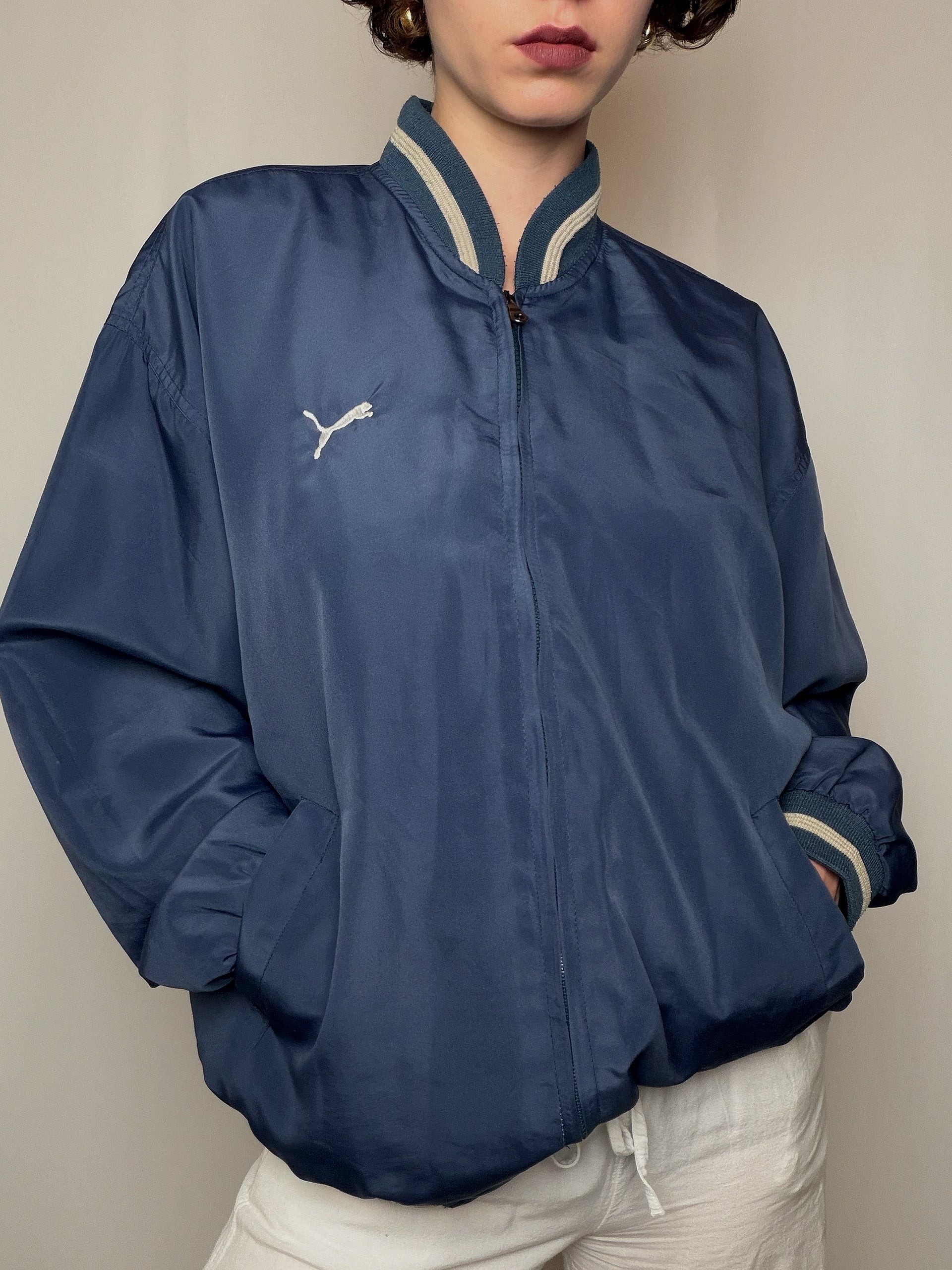 Veste bomber marine Puma XXL vintage
