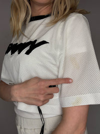 ADIDAS S/M Vintage schwarzes Crop-Top