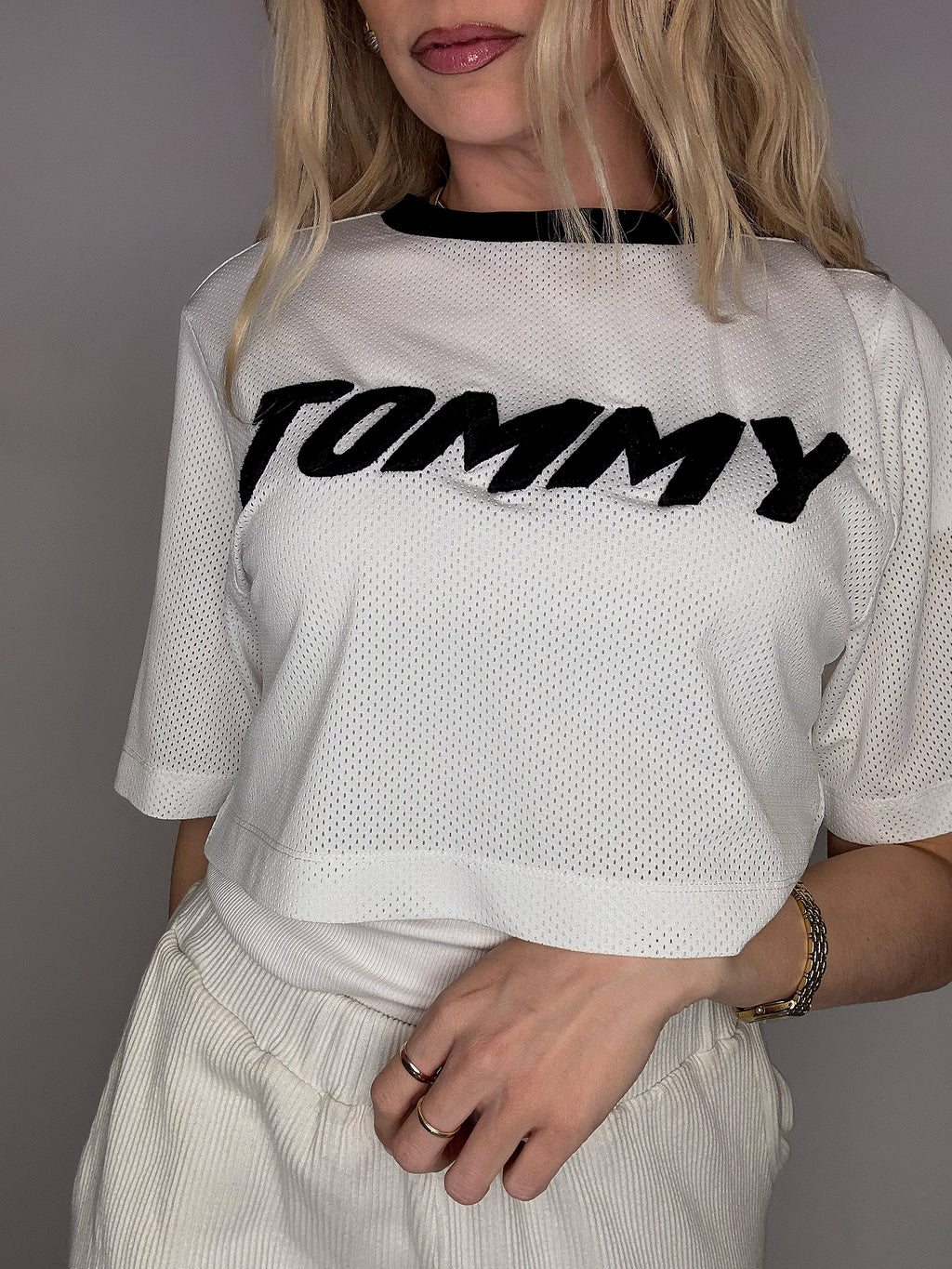 ADIDAS S/M Vintage schwarzes Crop-Top